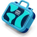 Coral High Kids Lacivert Turkuaz Desenli Paslanmaz Çelik Beslenme Kabı 39193 - 1 Adet - Tulip Blue