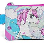 Coral High Kids Mavi Neon Pembe Unicorn Desenli Bozuk Para Çantası
