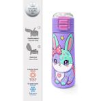 Coral High Kids Milka Su Yeşili Tavşan Desenli Pipetli ve Direkt Içim Çelik Termos 500 ml 38137