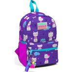 Coral High Kids Mor Kedi Desenli İki Bölmeli Yuva Sırt Çantası 23328 Okul Çantası