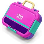 Coral High Kids Mor Pembe Desenli Paslanmaz Çelik Beslenme Kabı 39353 - 1 Adet - Mor - Pembe