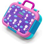 Coral High Kids Mor Pembe Kedi Desenli Paslanmaz Çelik Beslenme Kabı 39206 - 1 Adet
