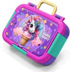 Coral High Kids Mor Pembe Unicorn Desenli Paslanmaz Çelik Beslenme Kabı 39299