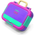 Coral High Kids Mor Renk Detaylı Desenli Paslanmaz Çelik Beslenme Kabı 39247 - 1 Adet - Magenta