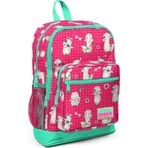 Coral High Kids Neon Mercan Alpaka Desenli Dört Bölmeli 23466 Okul Sırt Çantası