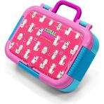 Coral High Kids Neon Mercan Su Yeşili Alpaka Desenli Paslanmaz Çelik Beslenme Kabı 39218 - 1 Adet
