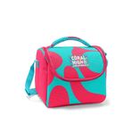 Coral High Kids Neon Mercan Turkuaz Desenli Thermo Beslenme Çantası 22785