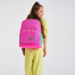 Coral High Kids Neon Pembe Su Yeşili Kalp Desenli 2'li Okul Çanta Seti SET0223113