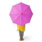 Coral High Kids Neon Pembe Su Yeşili Kalp Desenli Çocuk Şemsiyesi 12660