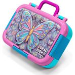 Coral High Kids Pastel Renkli Kelebek Desenli Paslanmaz Çelik Beslenme Kabı 39106