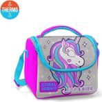 Coral High Kids Pembe Gümüş Simli Unicorn Desenli Thermo Beslenme Çantası 11836