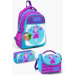 Coral High Kids Pembe Mavi Peri Desenli 3 Lü Okul Çanta Seti Set0123484