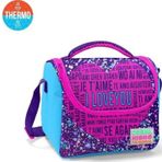 Coral High Kids Pembe Mor Kalp Desenli Thermo Beslenme Çantası
