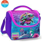 Coral High Kids Pembe Mor Kaplumbağa Desenli Isı Yalıtımlı Thermo Beslenme Çantası 5 Litre Polyester