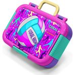 Coral High Kids Pembe Mor Voleybol Desenli Paslanmaz Çelik Beslenme Kabı 39269