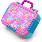 Coral High Kids Pembe Su Yeşili Harf Desenli Paslanmaz Çelik Beslenme Kabı 39141