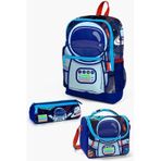 Coral High Kids Saks Mavi Astronot Desenli 3 Lü Okul Çanta Seti Set0123724