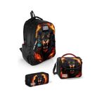 Coral High Kids Siyah Aslan Desenli 3 lü Okul Çanta Seti SET0123671