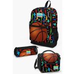 Coral High Kids Siyah Basketbol Desenli 3’lü Okul Çanta Seti SET0123471