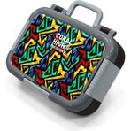 Coral High Kids Siyah Grafiti Desenli Paslanmaz Çelik Beslenme Kabı 39167 - 1 Adet - Silver