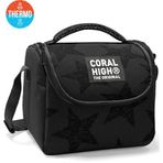 Coral High Kids Siyah Gri Yıldız Desenli Thermo Beslenme Çantası 37137