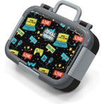 Coral High Kids Siyah Mavi Gamer Desenli Paslanmaz Çelik Beslenme Kabı 39312 - 1 Adet