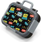 Coral High Kids Siyah Mavi Gamer Desenli Paslanmaz Çelik Beslenme Kabı 39312