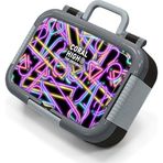 Coral High Kids Siyah Renkli Neon Desenli Paslanmaz Çelik Beslenme Kabı 39148
