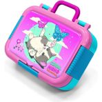 Coral High Kids Su Yeşili Pembe Kedi Desenli Paslanmaz Çelik Beslenme Kabı 39229 - 1 Adet