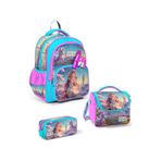 Coral High Kids Turkuaz Pembe Anime Kız Desenli 3 Lü Okul Çanta Seti Set0114420 Pembe - Turkuaz