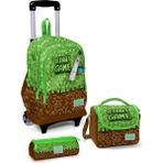 Coral High Kids Yeşil Kahverengi High Craft Desenli 3’lü Okul Çanta Seti SET0123976
