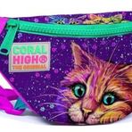 Coral High Kız Çocuk Günlük Bel Çantası - Mor Kedi