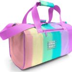 Coral High Kız Çocuk Spor ve Seyahat Çantası - Yeşil Pembe Çok Renkli Desenli - 27530