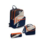 Coral High Lacivert Koyu Gri Bej Renkli 3 Lü Okul Çanta Seti Set0123693 Bej - Lacivert