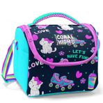 Coral High Lacivert Pembe Kedili Isi Yalitimli Beslenme Cantasi - Kiz Cocuk
