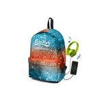 Coral High Mavi Turuncu Okul Çantası, Unisex, Tek Ebat
