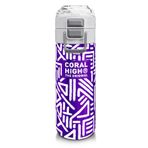 Coral High Mor Beyaz Geometrik Desenli 500 ml Termos
