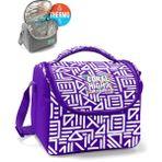Coral High Mor Beyaz Geometrik Desenli Thermo Beslenme Çantası 22783
