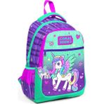 Coral High Mor Yeşil Unicorn Kız Çocuk Sırt Çantası - Su Geçirmeyen Üç Bölmeli Tasarım 31x42x15 cm