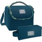 Coral High Nefti Kamuflaj Desenli Erkek Çocuk Isı Yalıtımlı Beslenme Çantası ve Kalemlik Seti - Yeşil