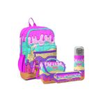 Coral High Okul Çantası 4'lü Set Dondurma Tasarımı Pembe Turkuaz Sarı Mor, Orta, ADYAYG4SET, Dondurma (Pembe, Turkuaz, Sarı, Mor), üniseks-çocuk