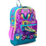 Coral High Paten Desenli Pembe Turkuaz Okul Sırt Çantası 38x27x14 cm 600 gr 4 Bölmeli T23754