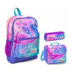 Coral High Pembe Flamingo Kız Çocuk 3lü İlkokul Çanta Seti