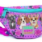 Coral High Pembe Köpek Baskılı Kız Çocuk Bel Çantası
