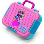 Coral High Pembe Mavi Simli Kedi Desenli Paslanmaz Çelik Beslenme Kabı 39344 - 1 Adet