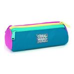 Coral High Pembe Pastel Renkli Uc Bolmeli Kalem Cantasi - Kiz Cocuk