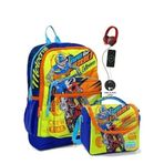 Coral High PZM1756 İlkokul Okul Sırt Çantası ve Beslenme Çantası Seti - Sarı Mavi Motosiklet Erkek Çocuk Okul Çanta
