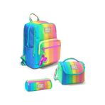 Coral High Renkli Çizgili 3 Lü Okul Çanta Seti Set0123673 Çok Renkli