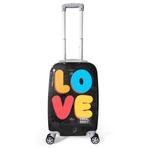 Coral High Renkli Love Desenli Kabin Boy Valiz (50cm) 16558