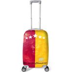 Coral High Sarı Kırmızı 5 Yıldız Aslan Taraftar Desenli Kabin Boy Valiz (50CM) 16563 - Sarı - Kırmızı